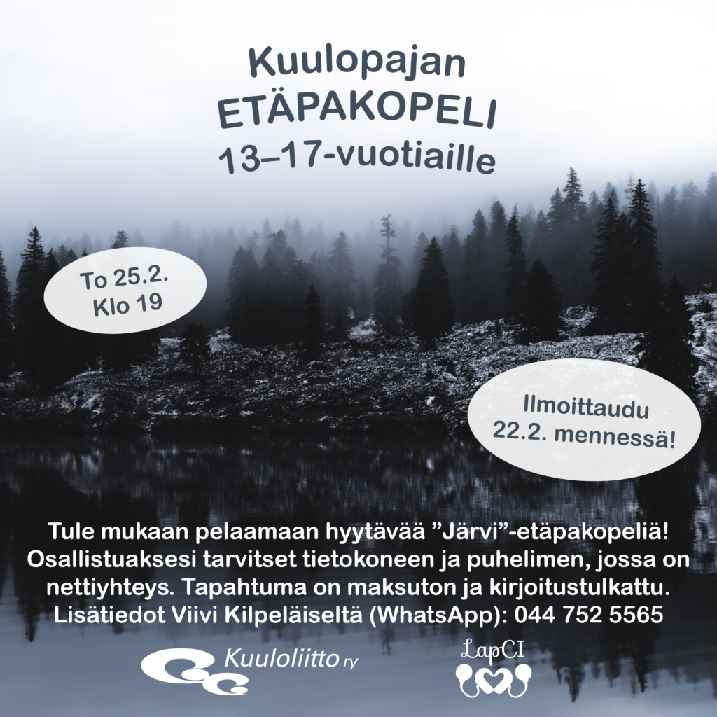 Kuulopajan etäpakopeli 13-17-vuotiaille.